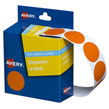 Avery Label Dispenser DMC24O Orange  Round 24mm 500 Pack